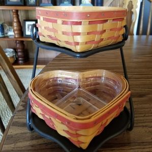 Longaberger basket with shelf